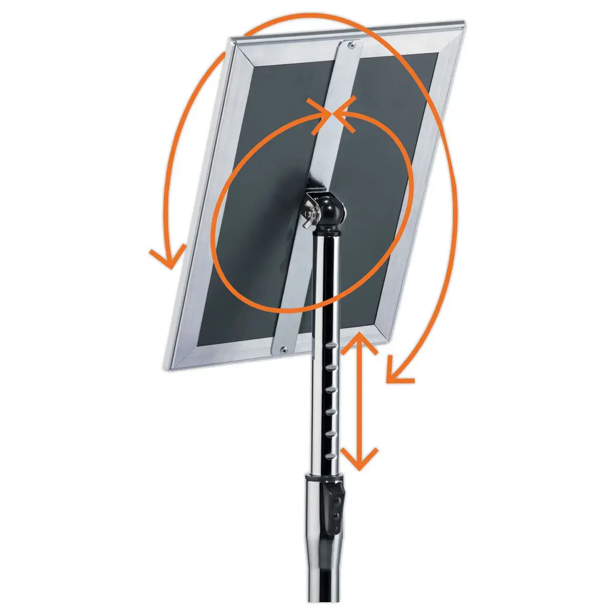 Présentoir sur pied avec cadre clipsable - A4 - Alumiunium - DURABLE photo du produit