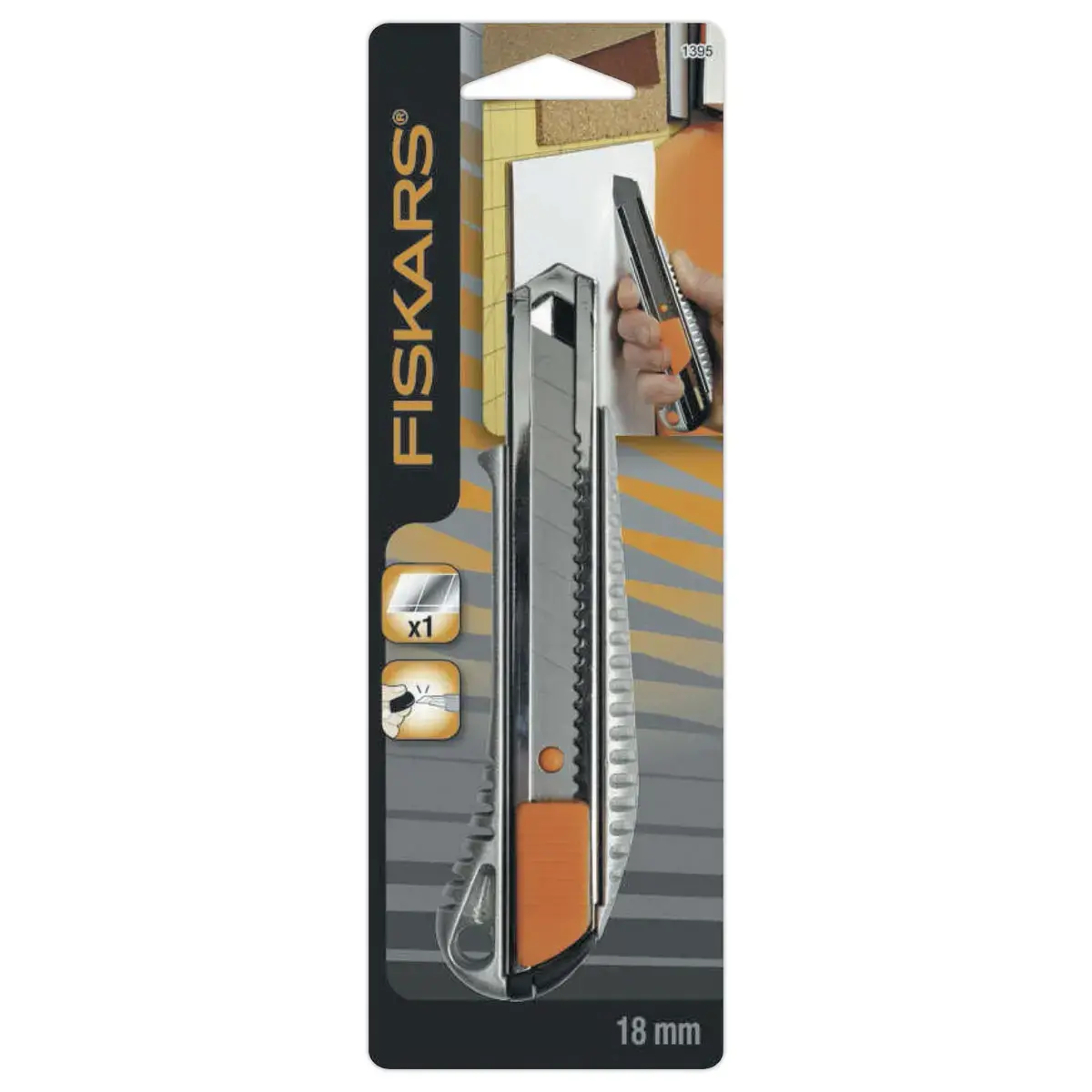 Cutter FISKARS Métal Professionnel 18 mm - coloris métal photo du produit