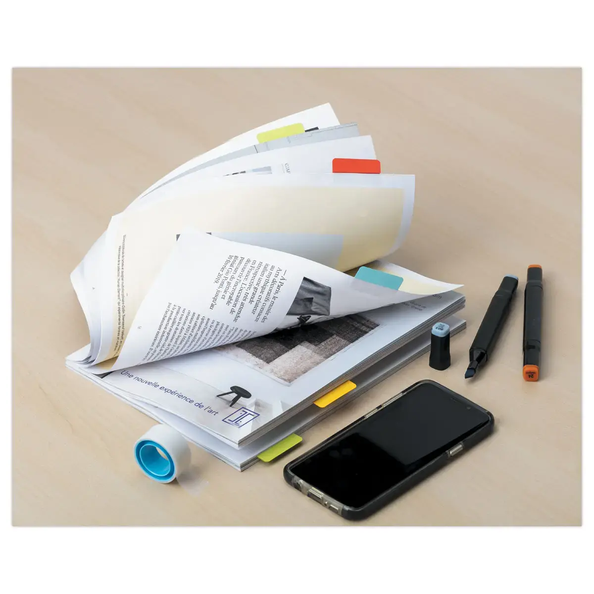 Index double face - 12 x 40 mm - Coloris assortis - DJOIS photo du produit