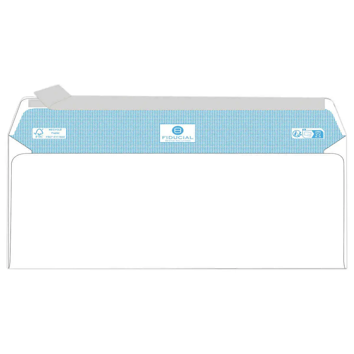 500 Enveloppes blanches  110x220 cm -  45x100 80g - Fiducial photo du produit