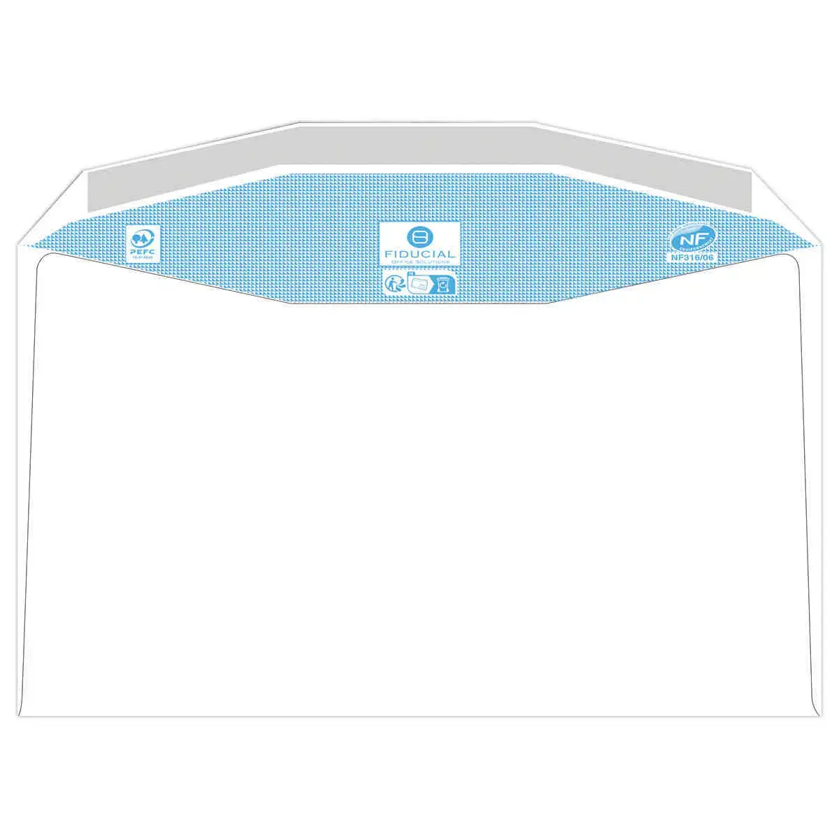 500 Enveloppes MSPA blanches 162x229 80gr gommée Fiducial photo du produit