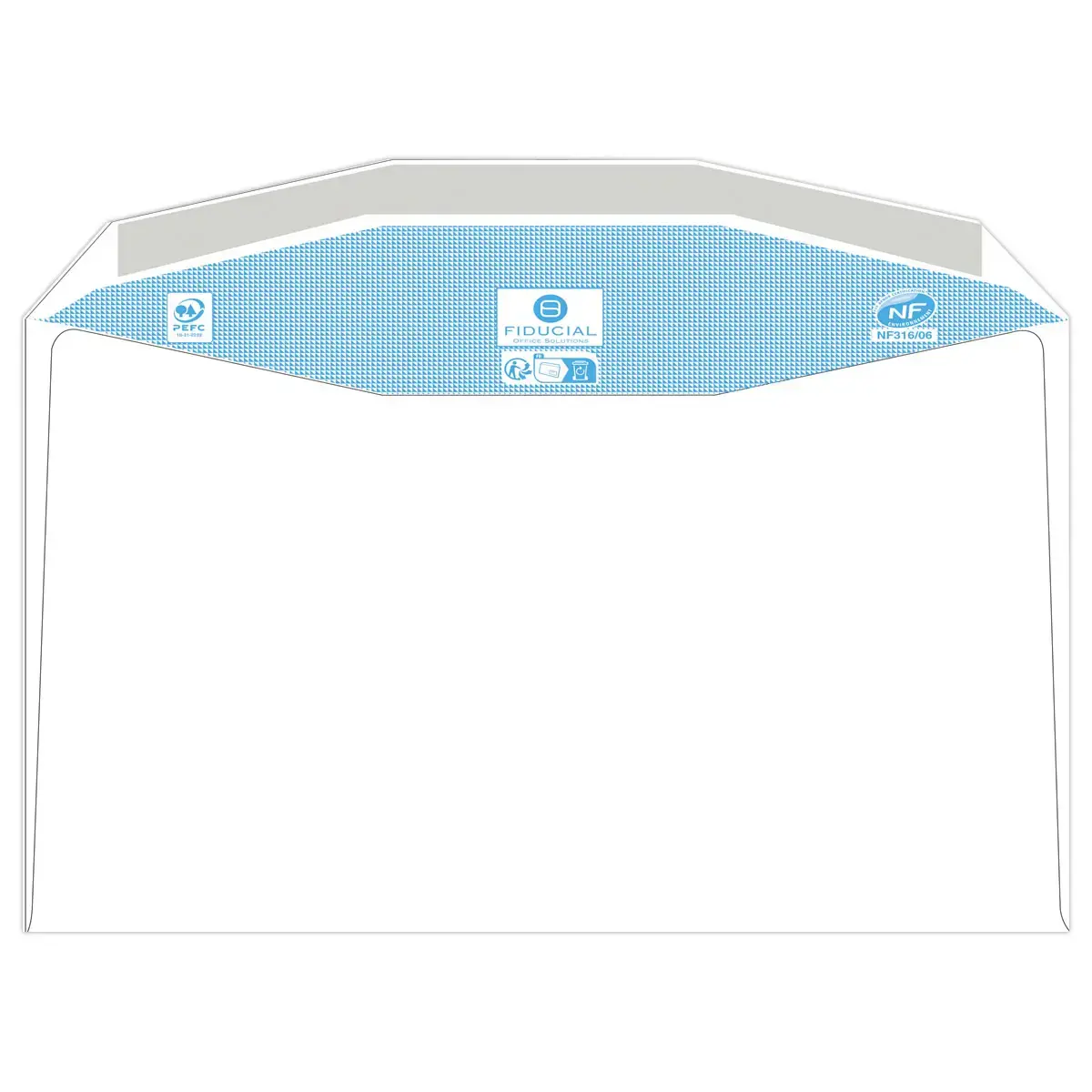 500 Enveloppes MSPA blanches 162x229 fen 45x100 80gr gommées Fiducial photo du produit