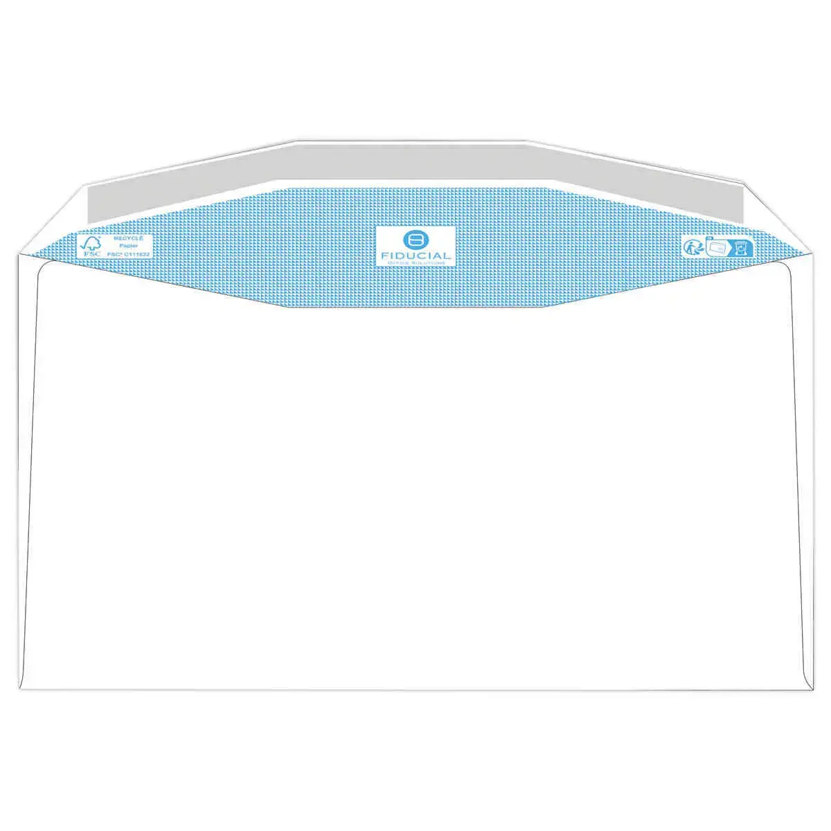 500 Enveloppes MSPA blanches 162x229 fen 45x100 80gr gommées recyclées photo du produit