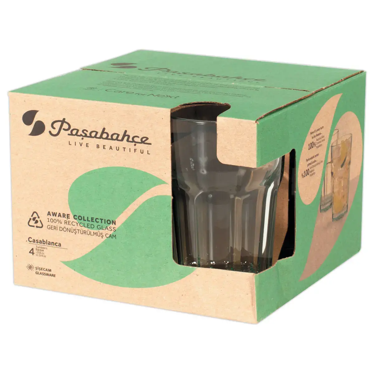 4 Chopes FB Casablanca verre recyclé 36 cl photo du produit