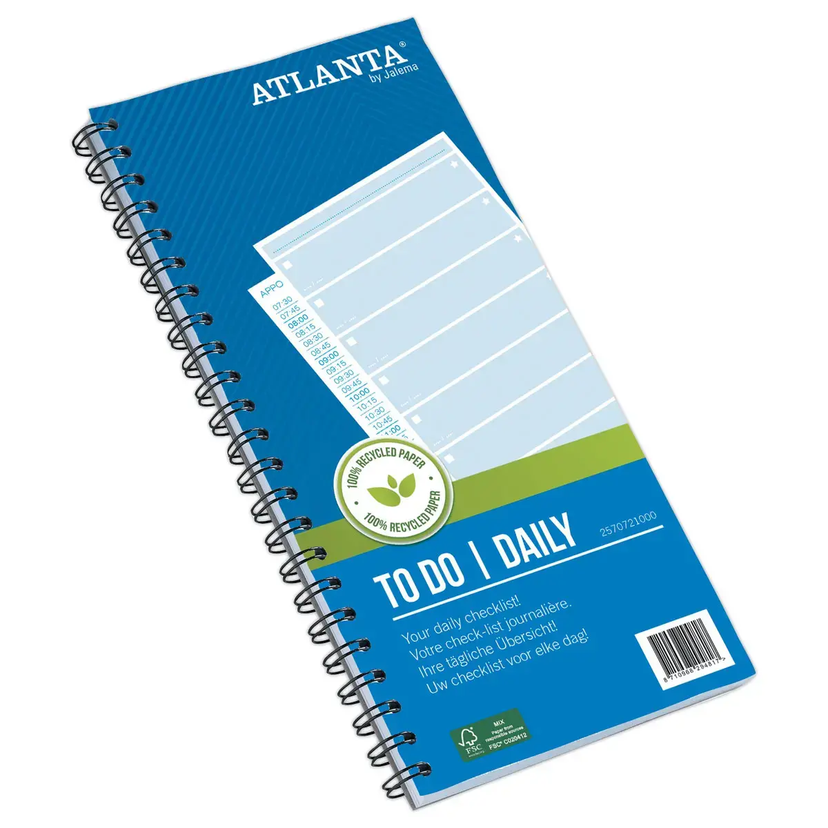 Carnet " To do " - 297x140 mm - Atlanta photo du produit