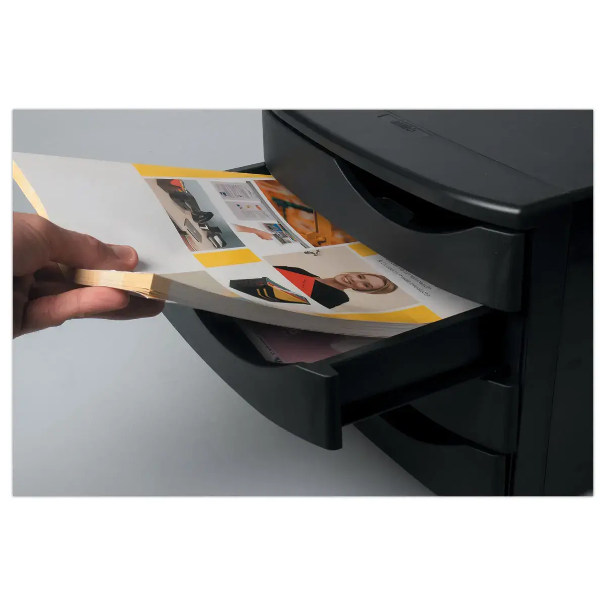Module de classement re-solution 4 tiroirs 216x300x375 mm noir photo du produit
