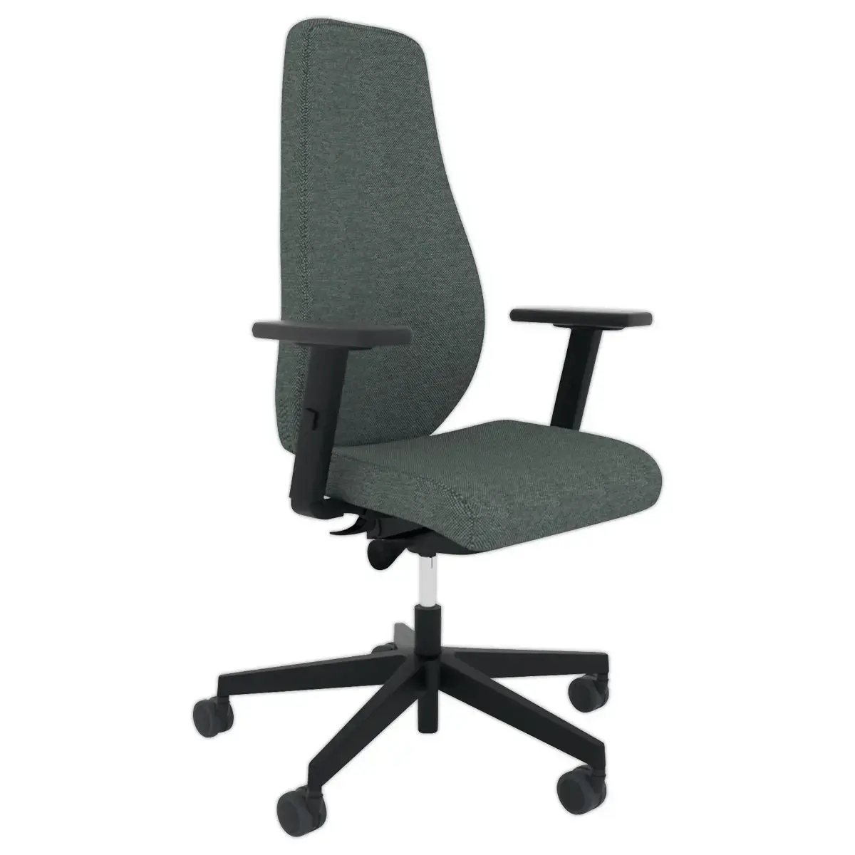 Siège BJARG grand dossier tapissé synchrone accotoirs 2D gris monté photo du produit