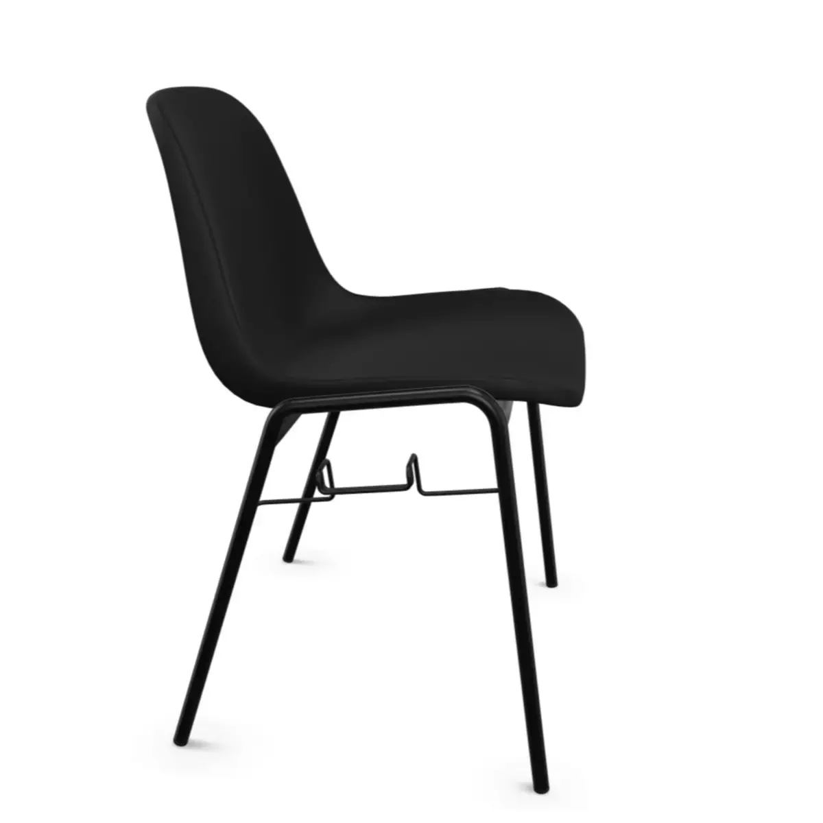 Chaise coque Beta accrochable - noir photo du produit