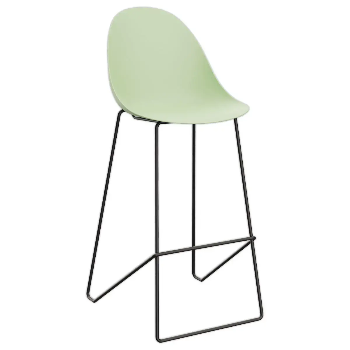 2 Chaises hautes VOID pi&eacute;tement luge vert mont&eacute;es photo du produit