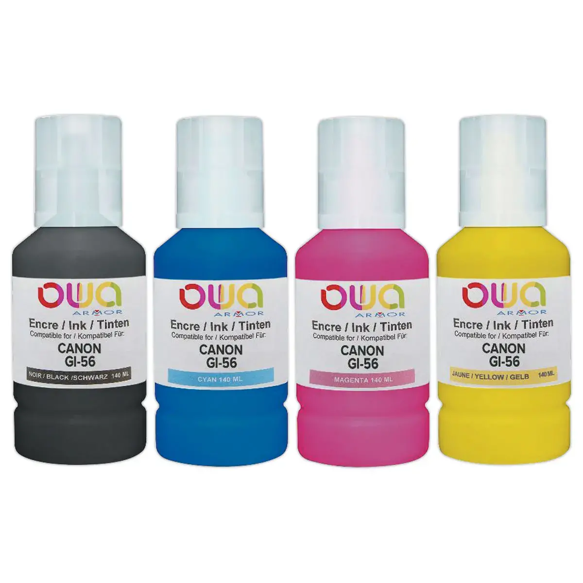 Bouteilles d'encre eq. Canon GI-56 - OWA photo du produit