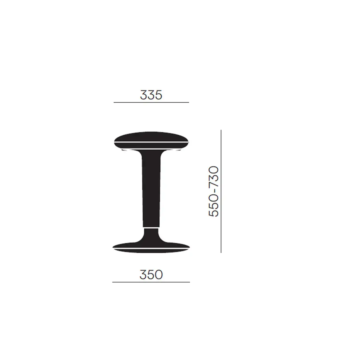 Tabouret oscillant gris photo du produit