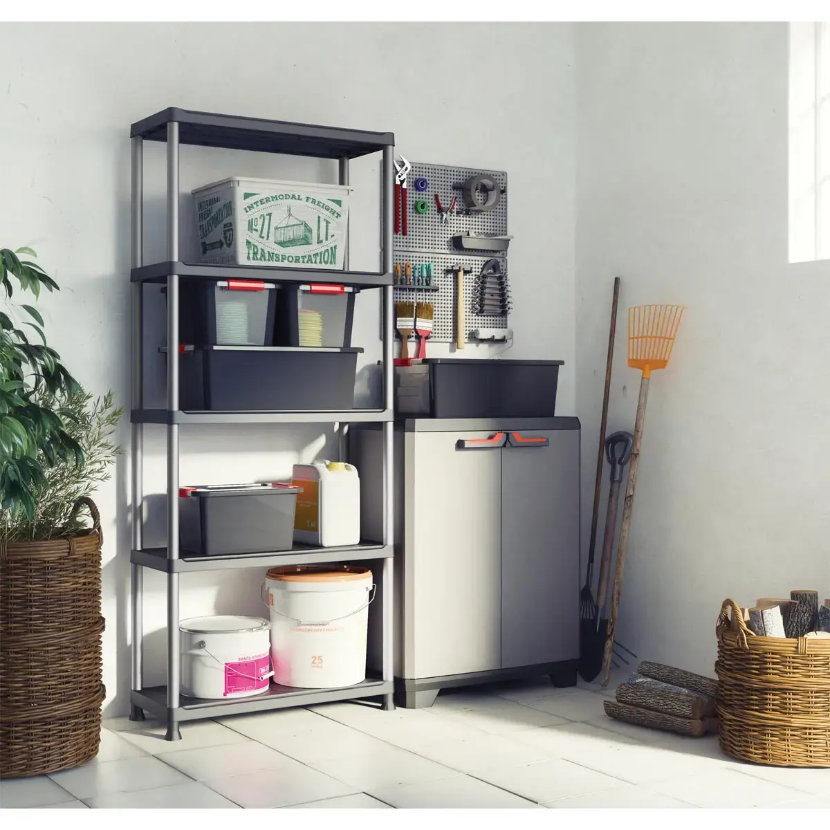 Etag&egrave;re &ndash; L 75 cm &ndash; 5 rayonnages &ndash; Noir photo du produit