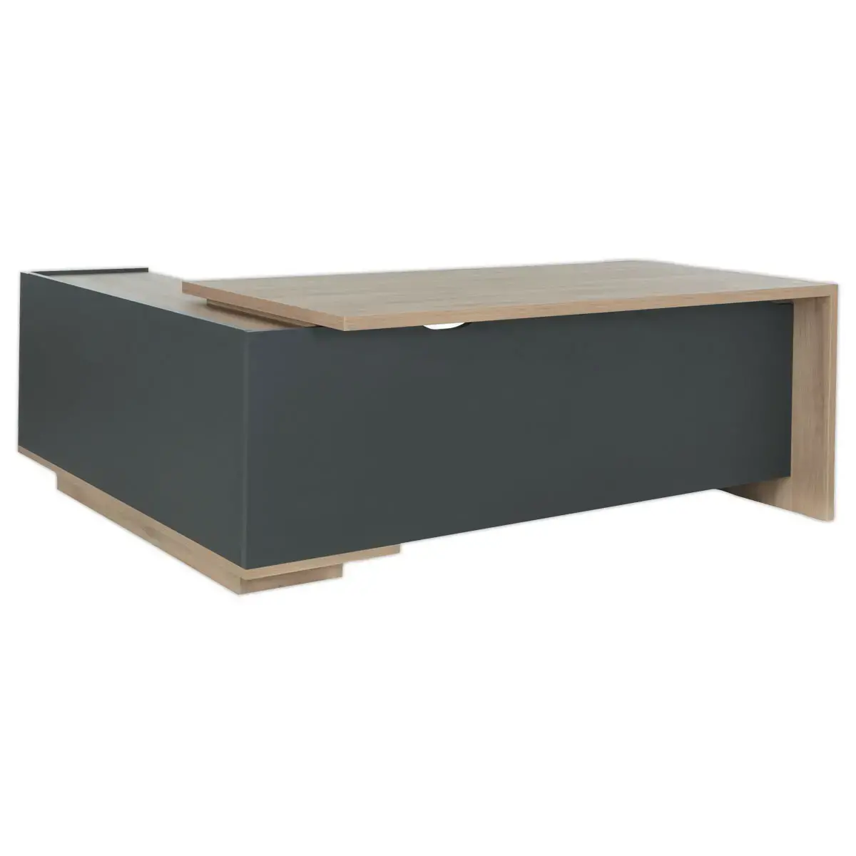 Bureau BARI Retour droit 180 cm chêne du bocage monté photo du produit