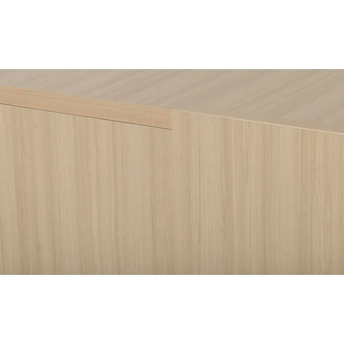 Bureau rectangulaire BARI L180 cm chêne et blanc monté photo du produit