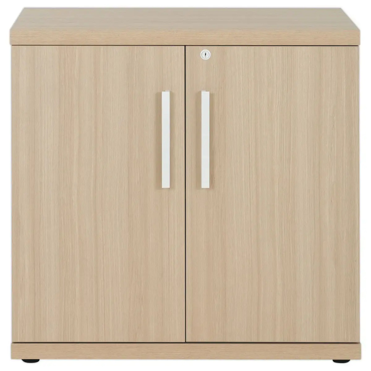 Meuble de rangement bas BARI 2 portes chêne structuré monté photo du produit