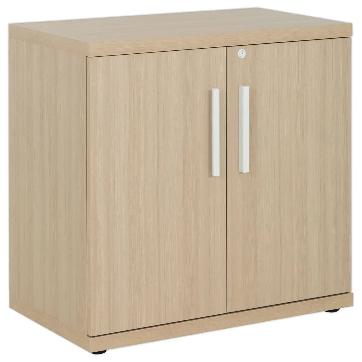 Meuble de rangement bas BARI 2 portes chêne structuré monté photo du produit