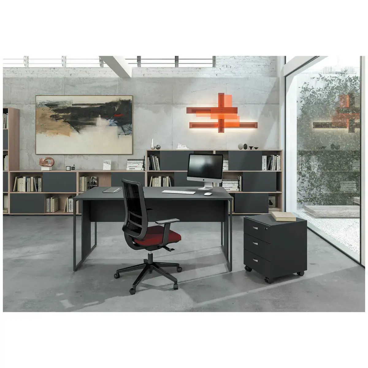 Bureau BELGRADE 160 x 80 blanc pieds blanc mont&eacute; photo du produit