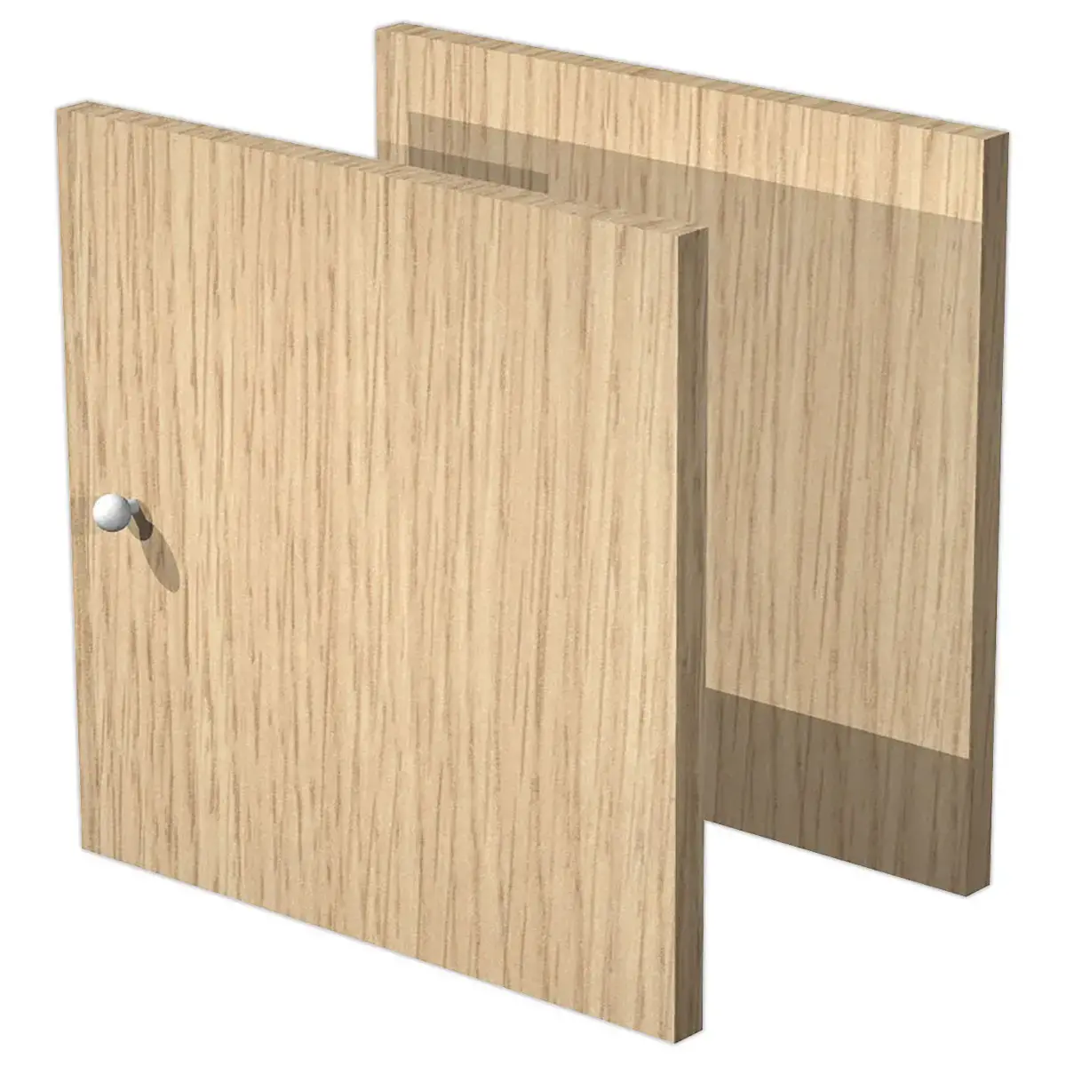 2 Portes chêne pour les rangements à cases MAXICOLOR montées photo du produit