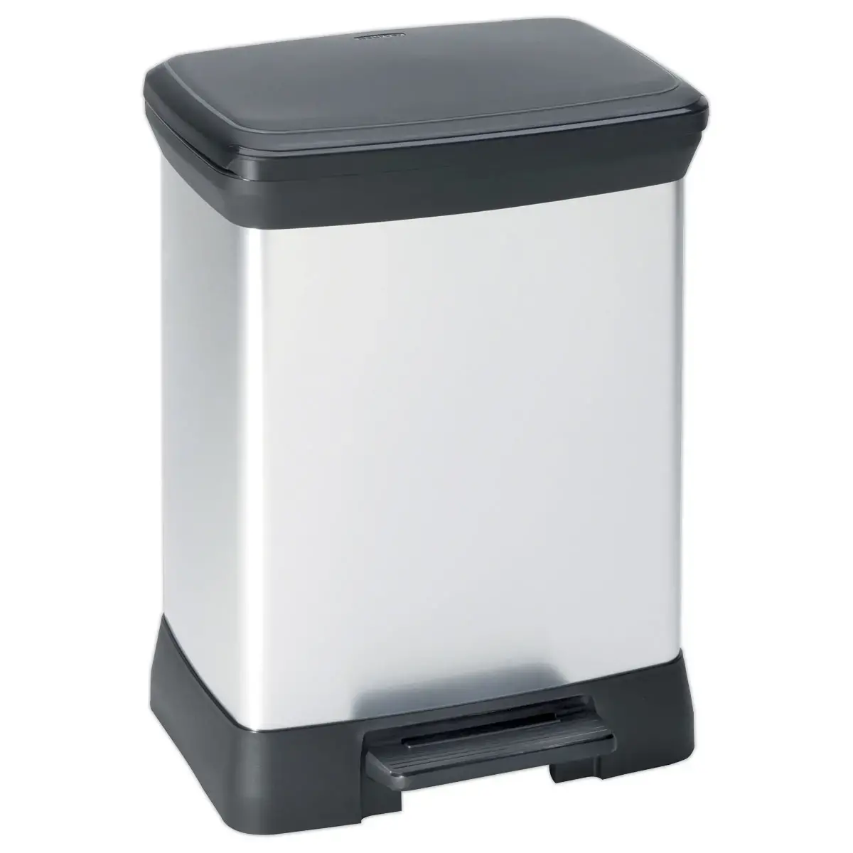 Poubelle Decobin rectangulaire 30l décor métal photo du produit