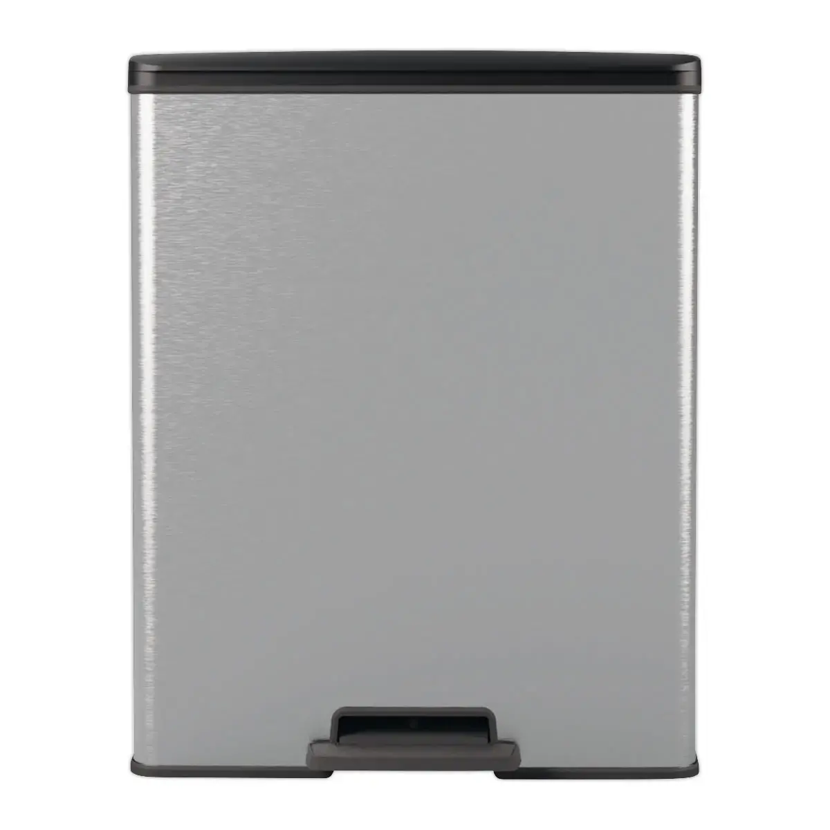 Poubelle Decobin rectangulaire duo 26l+26l d&eacute;cor m&eacute;tal photo du produit