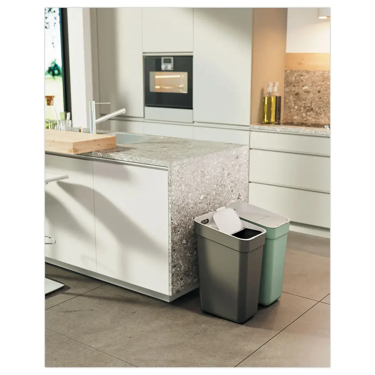 Poubelle à tri ready to collect 30l - gris photo du produit