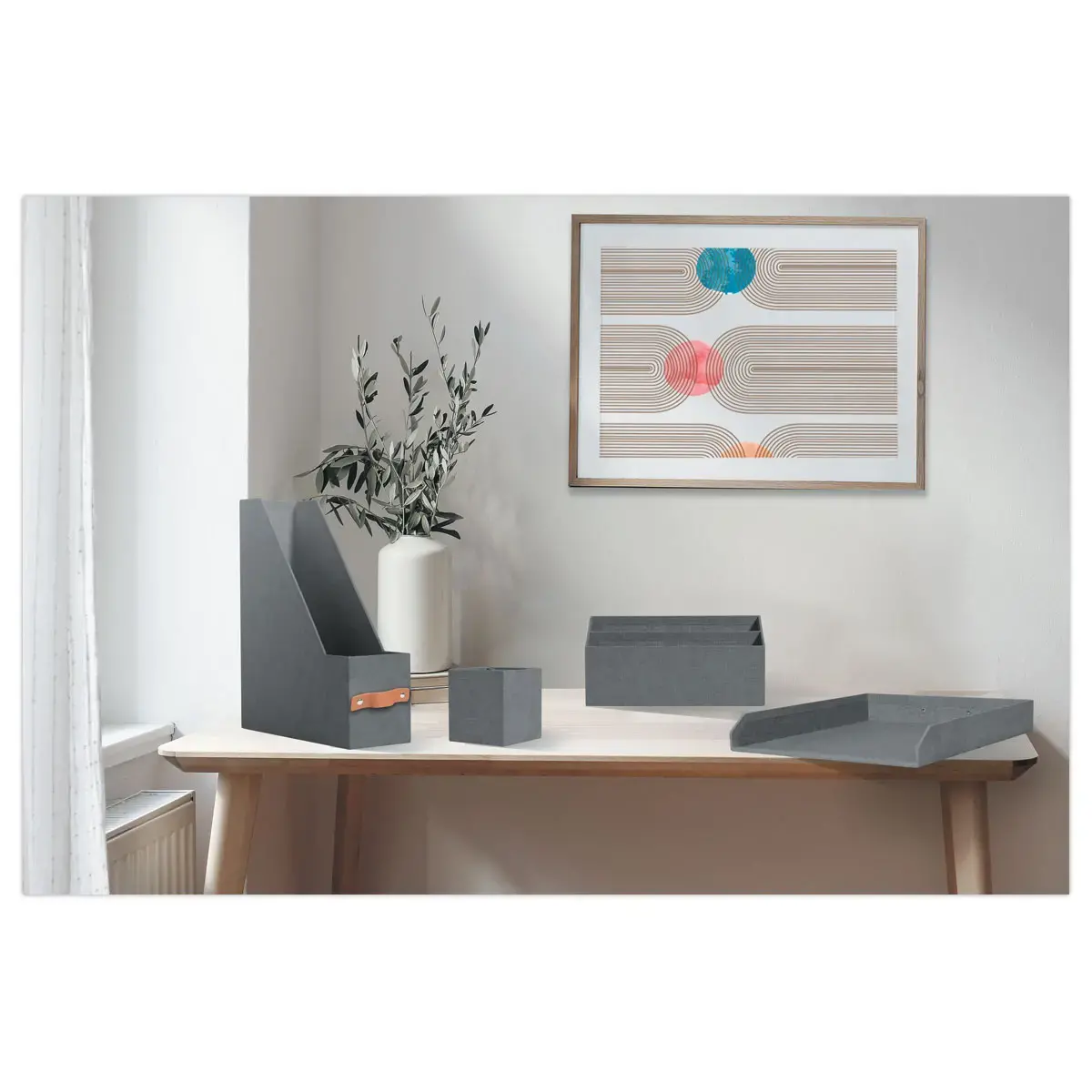 Ensemble de 4 pi&egrave;ces en papier & carton recycl&eacute;s - SIGN photo du produit