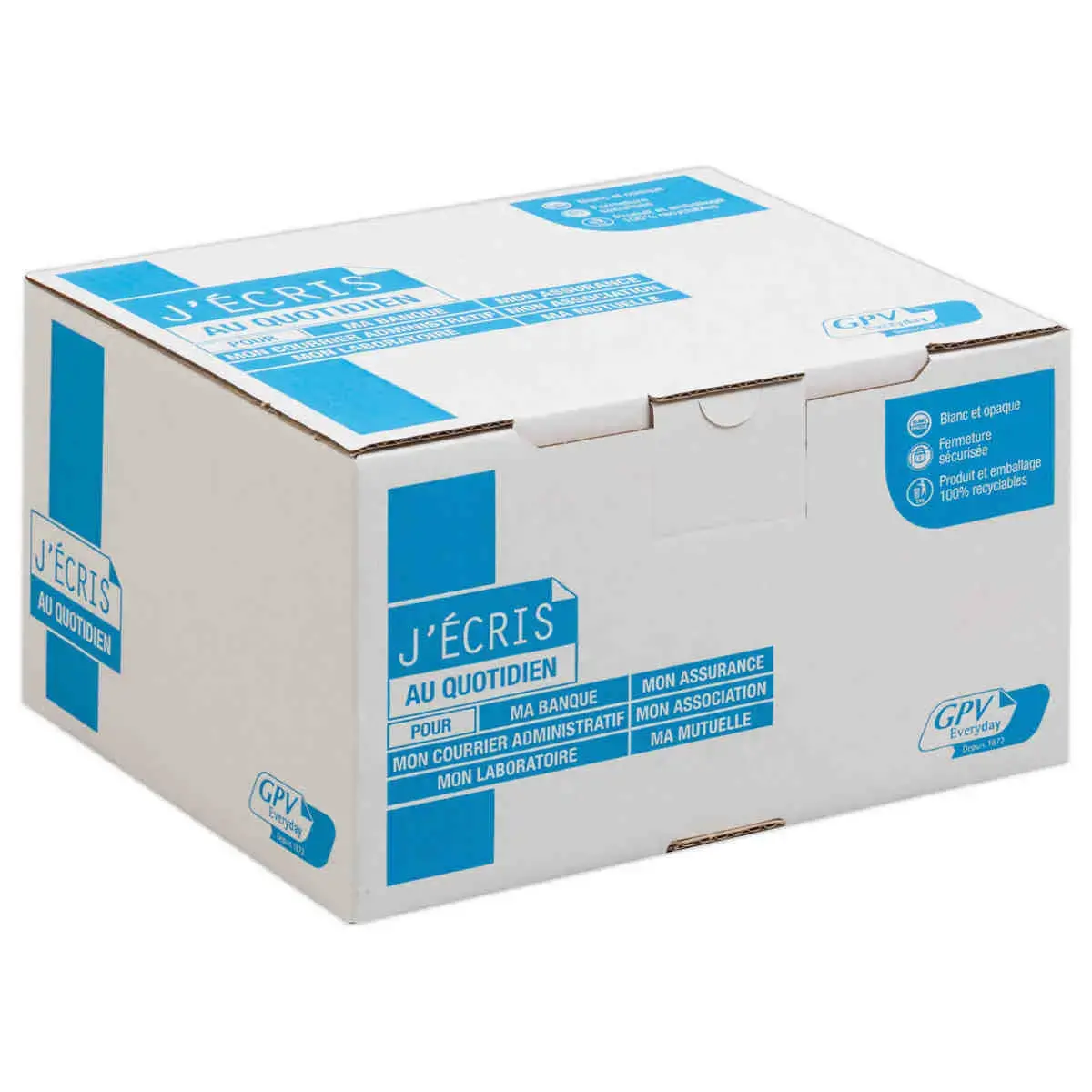 500 Enveloppes blanches 162x229 80 g/m&sup2; fen&ecirc;tre 45x100 silicon&eacute;e photo du produit