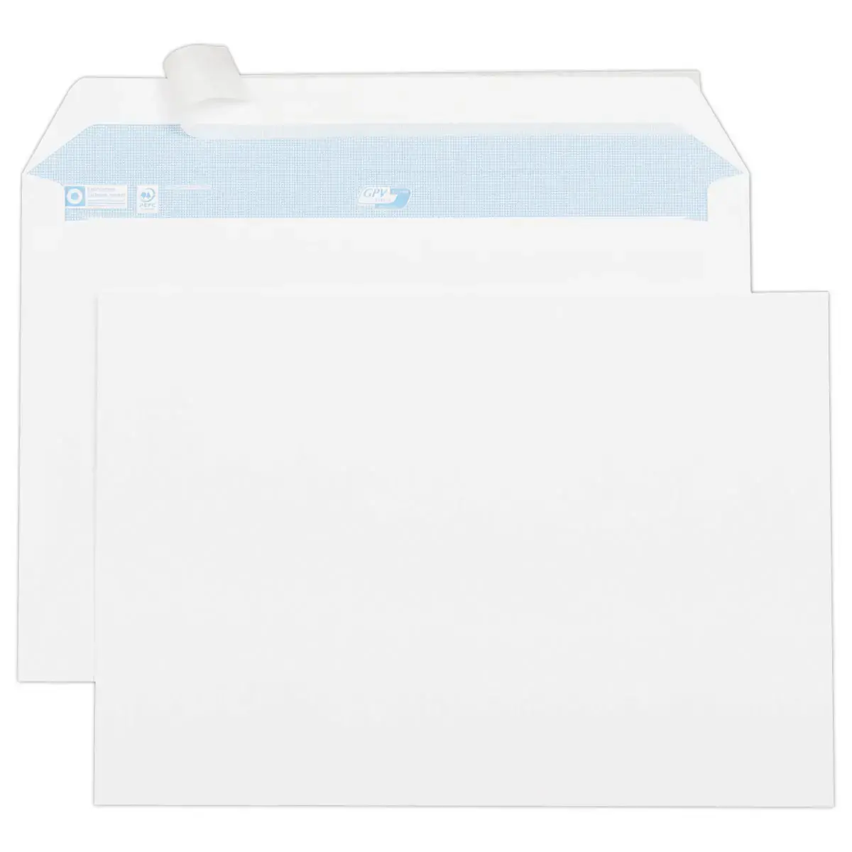 Boite de 250 enveloppes blanches 229x324 90 g/m² siliconé photo du produit
