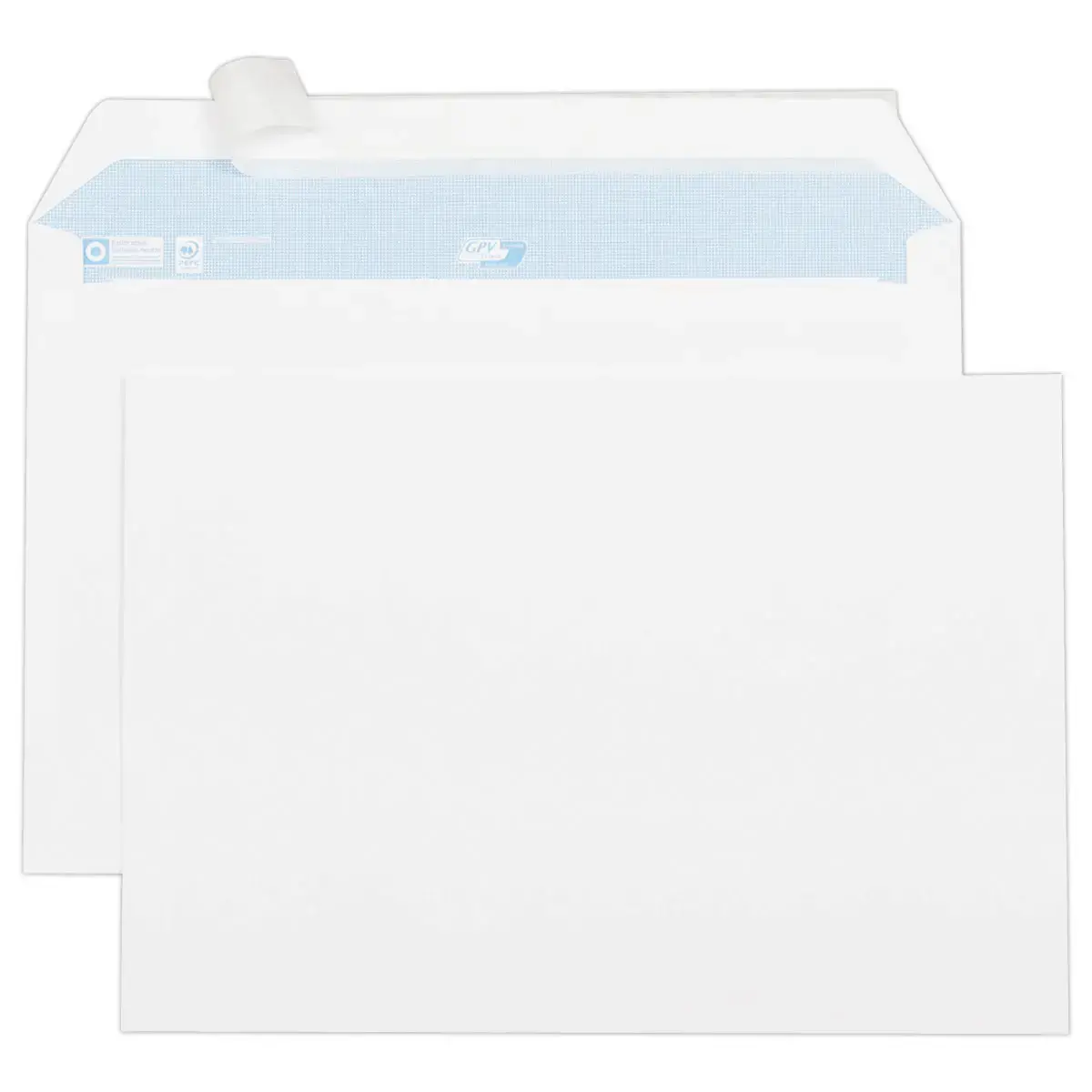250 Enveloppes blanches 229x324 90 g/m² siliconé photo du produit