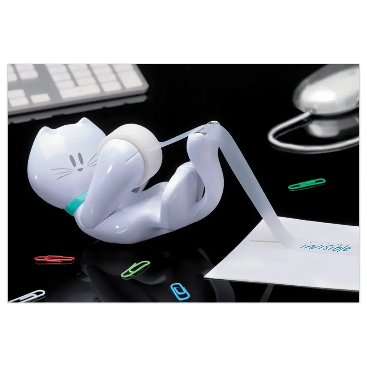 Dévidoir chat + 1 rouleau Scotch® Magic 19mmx 8,89m photo du produit