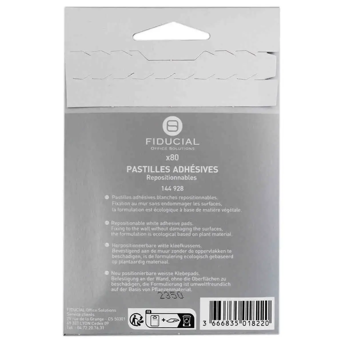 ÉTui de 80 pastilles adhésives repositionnables d'origine naturelle - photo du produit