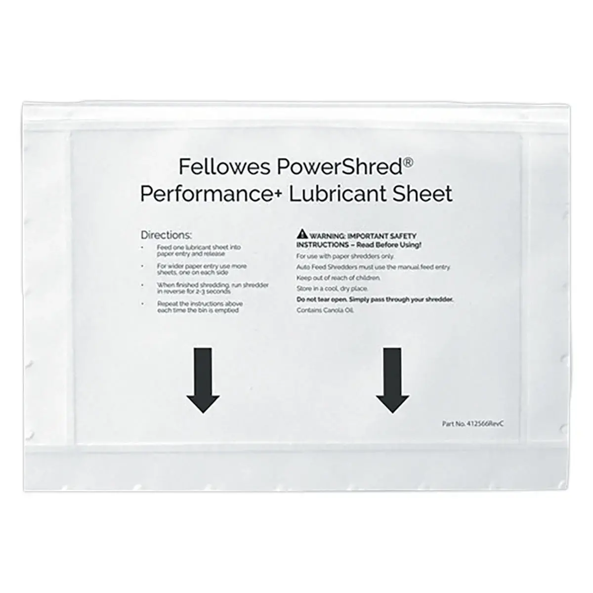 Lot de 10 feuilles de lubrification pour destructeurs photo du produit
