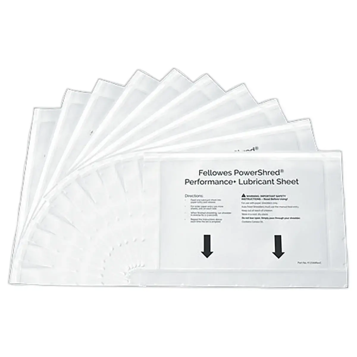Lot de 10 feuilles de lubrification pour destructeurs photo du produit