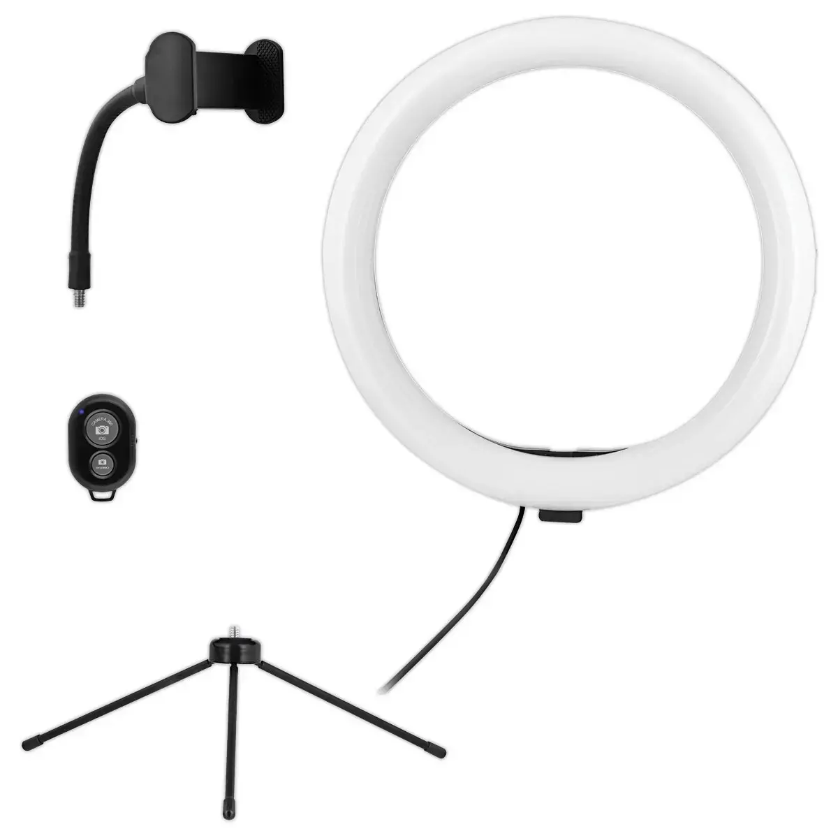 Anneau LED 10" pour smartphone T'NB noir photo du produit