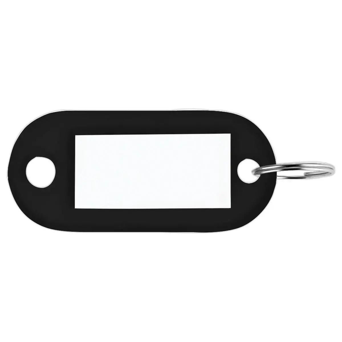 Sachet de 100 porte-clés avec étiquettes noirs photo du produit