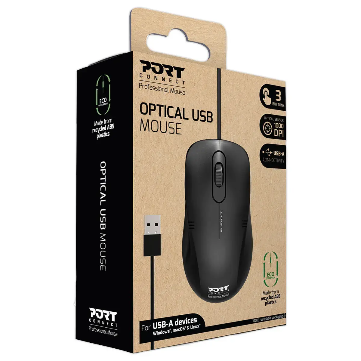 Souris USB optique pro noire photo du produit