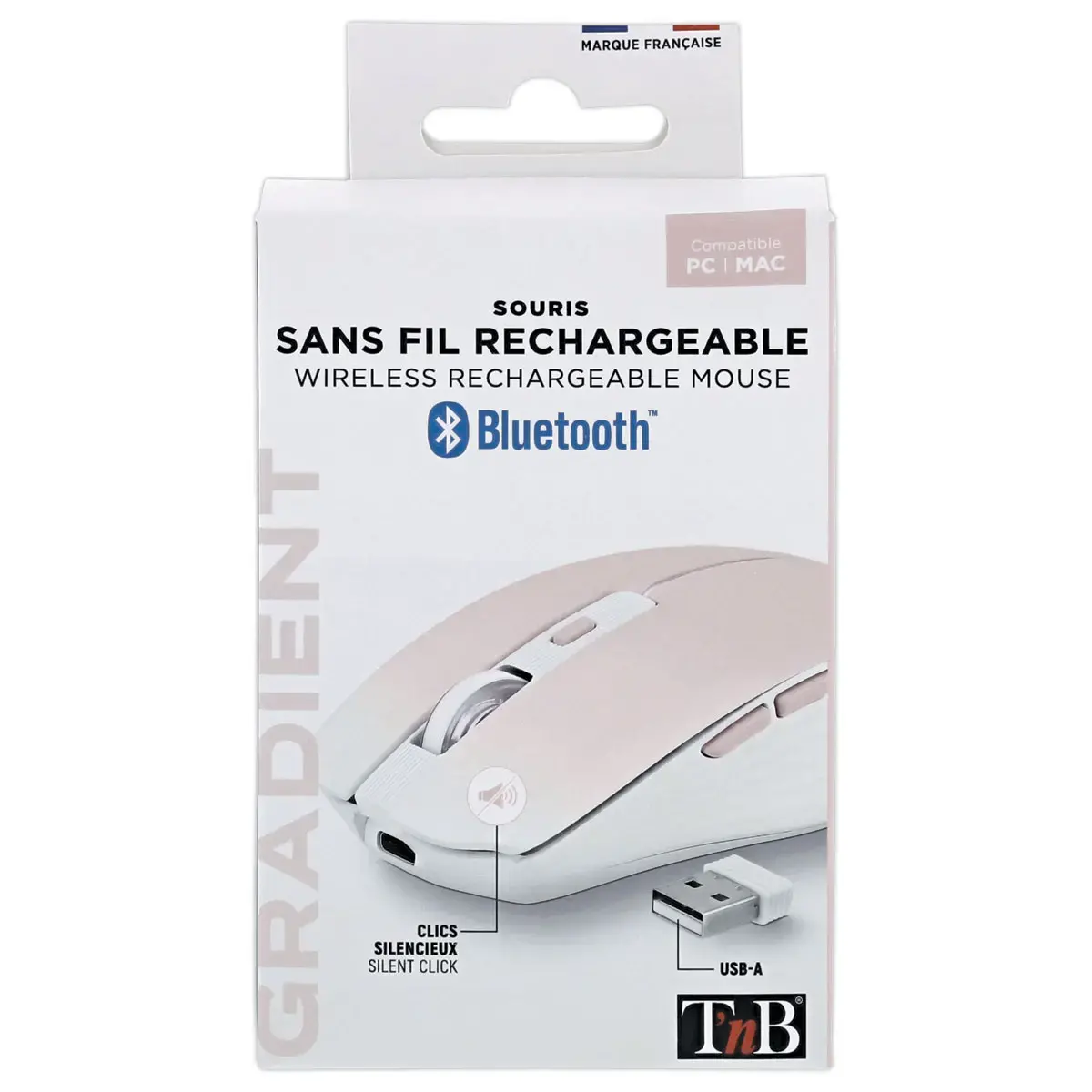 Souris gradient Dual Connect - Sans fil - Rose - T'nB photo du produit