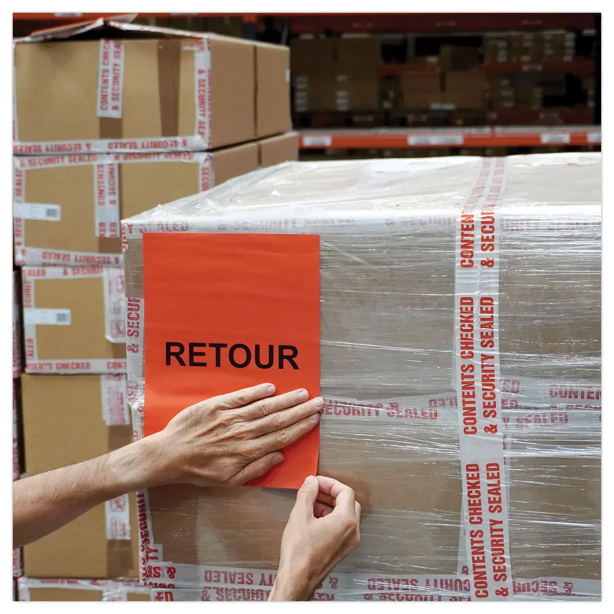 50 Planches étiquettes L210xH297mm, 50 étiq/ boîte, rouge photo du produit