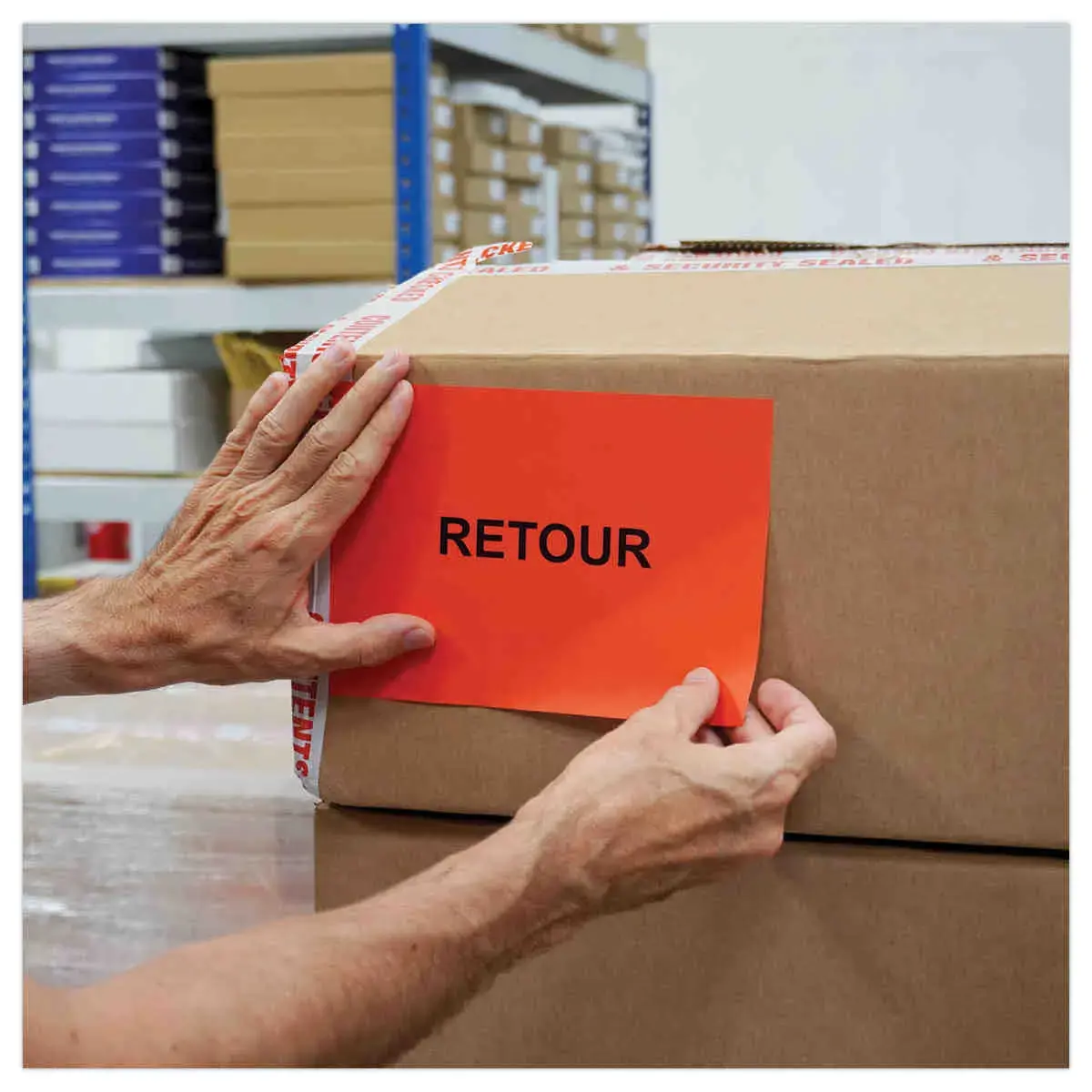 50 Planches étiquettes L210xH148mm, 100 étiq/ boîte, rouge photo du produit