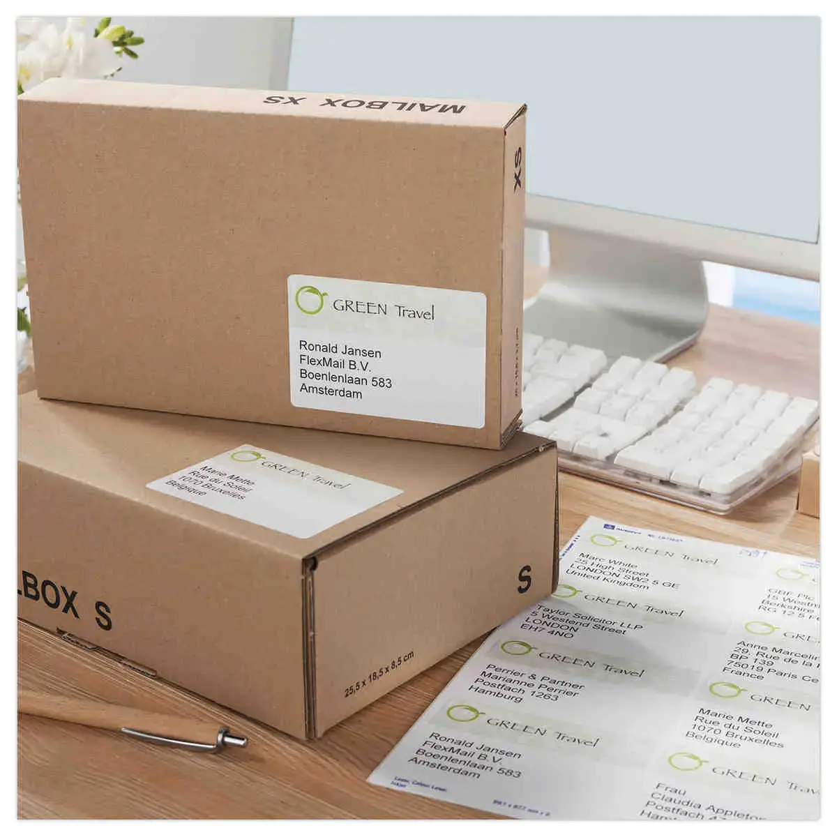 15 Planches étiquettes recyclées blanches99,1 x 139 mm photo du produit