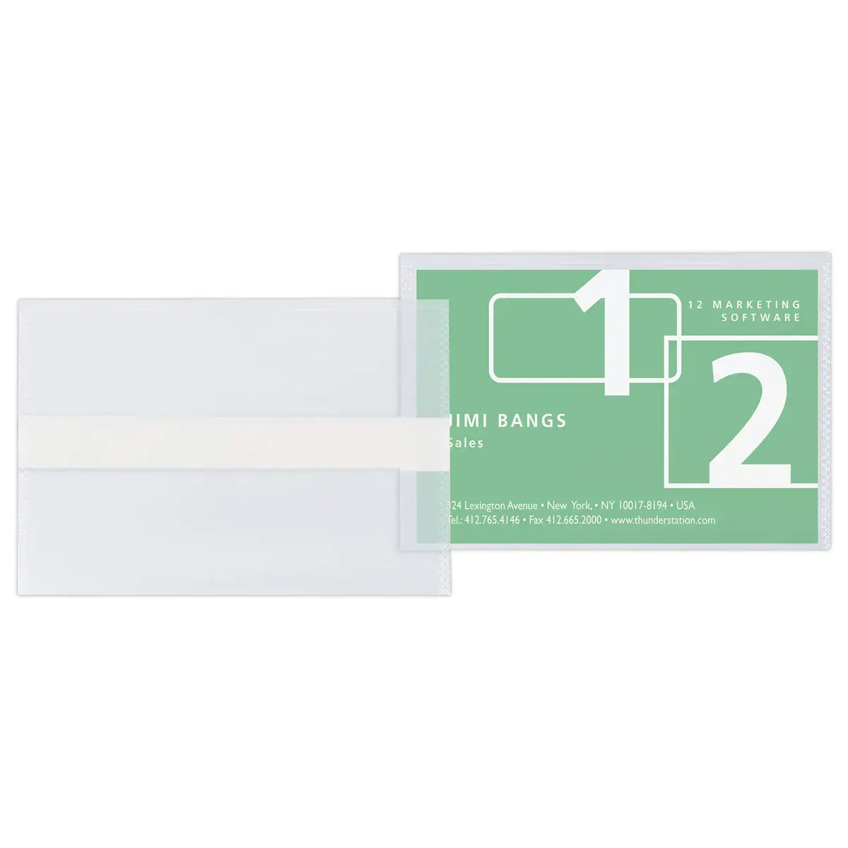 10 Pochettes carte de visite adhésives biodégradables photo du produit