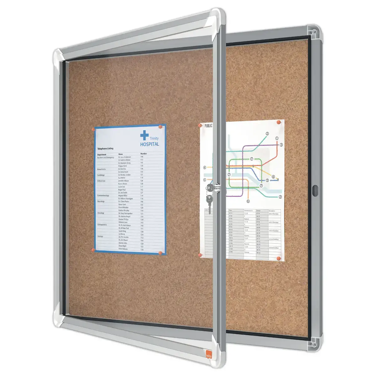 Vitrine d'intérieur en liège Premium Plus - 6 x A4 - NOBO photo du produit