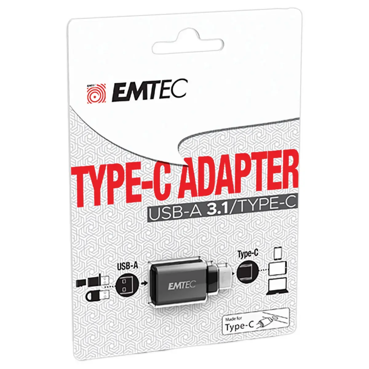 Adaptateur USB TYPE C 3.1 noir photo du produit
