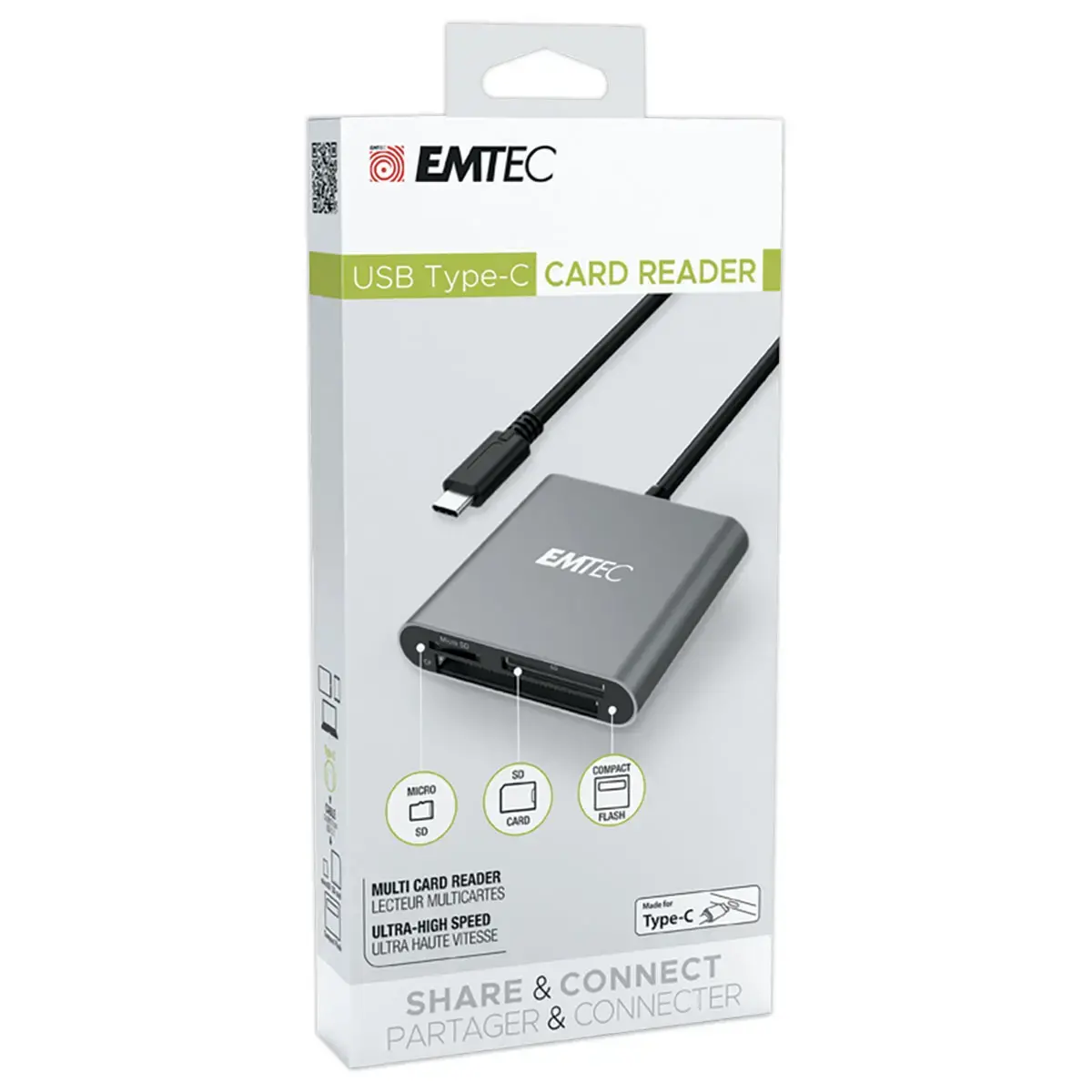 Lecteur de cartes Emtec Type-C Pro T610C photo du produit