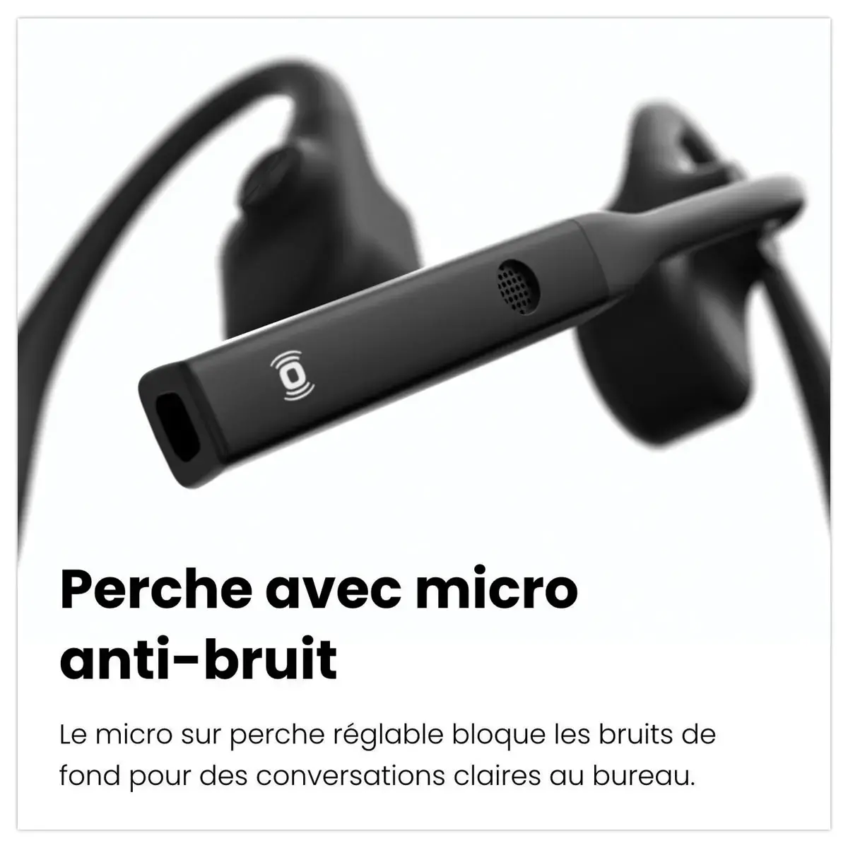 Casque sans-fil à conduction osseuse OpenComm2 - Bluetooth USB-A- noir photo du produit