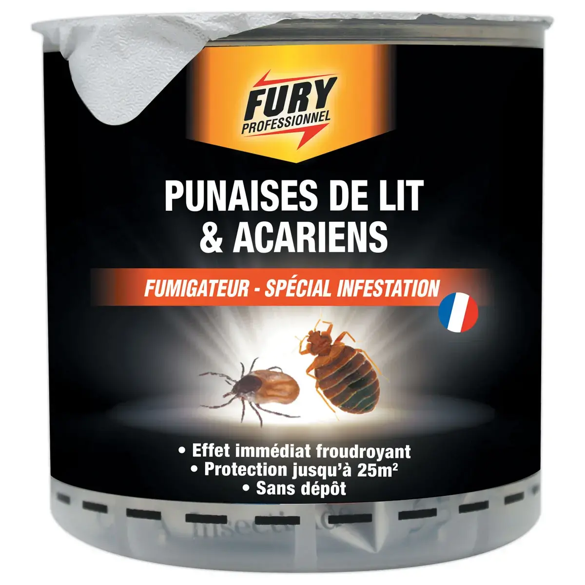 Fumigateur sp&eacute;cial punaises de lit et acariens 25m2 Fury photo du produit