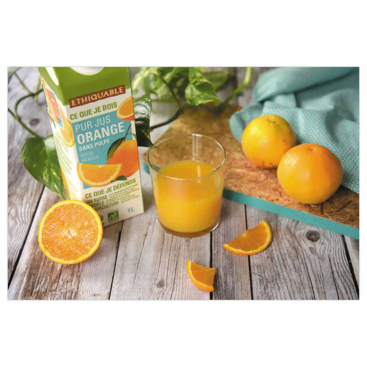 Brique de jus d'orange biologique - 1 L - ETHIQUABLE photo du produit