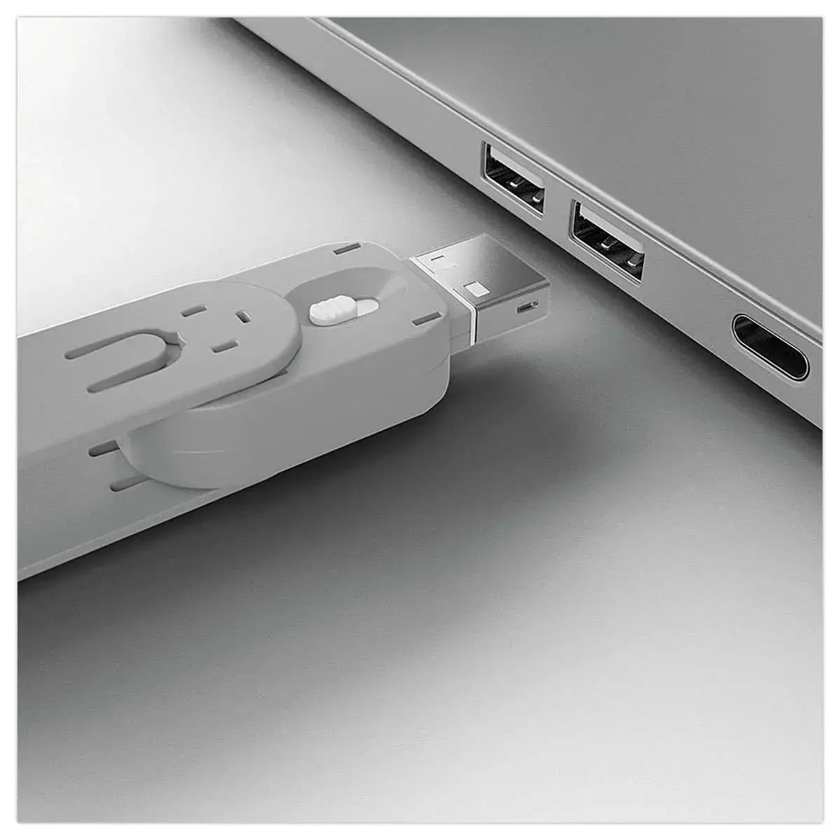 Clé pour bloqueurs de port USB Type A - avec 4 verrous, Blanc photo du produit