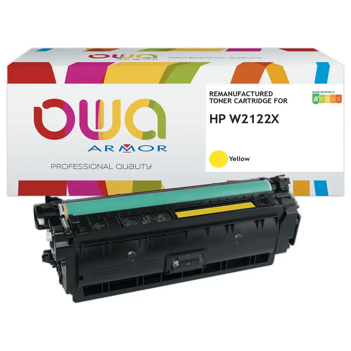 Toner OWA &eacute;quivalent HP W2122X Jaune photo du produit
