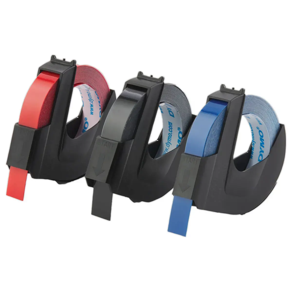 3 Rubans de marquage 3D Dymo® 9 mm x 3 m assortis brillant photo du produit